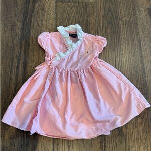 Ralph Lauren Pink Dress with White Accents